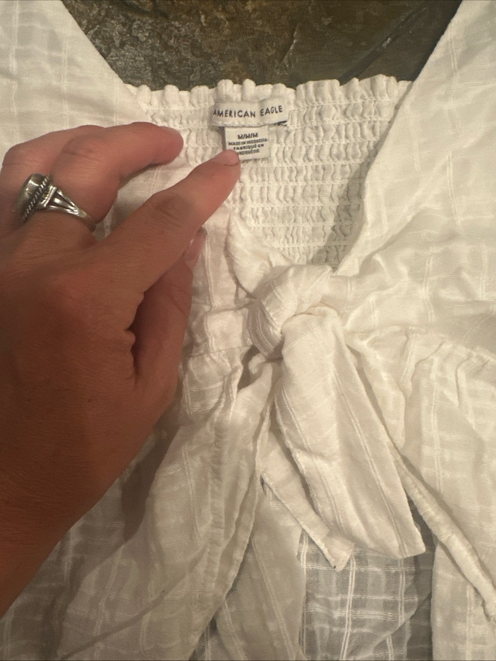 American Eagle Outfitters White Label Care Tag Photo